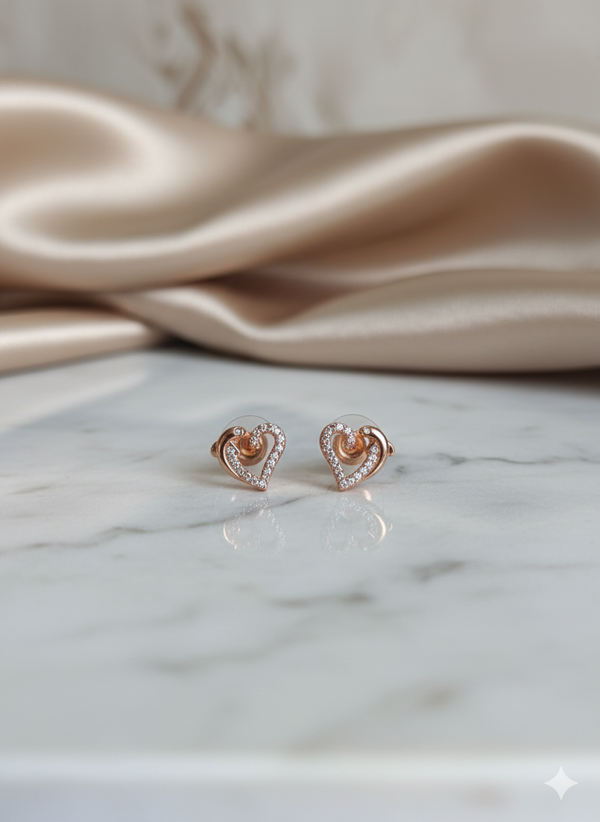 Heart Shape AD Earrings