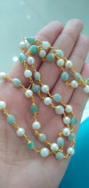 MOTI MALA WITH 1GM 24K