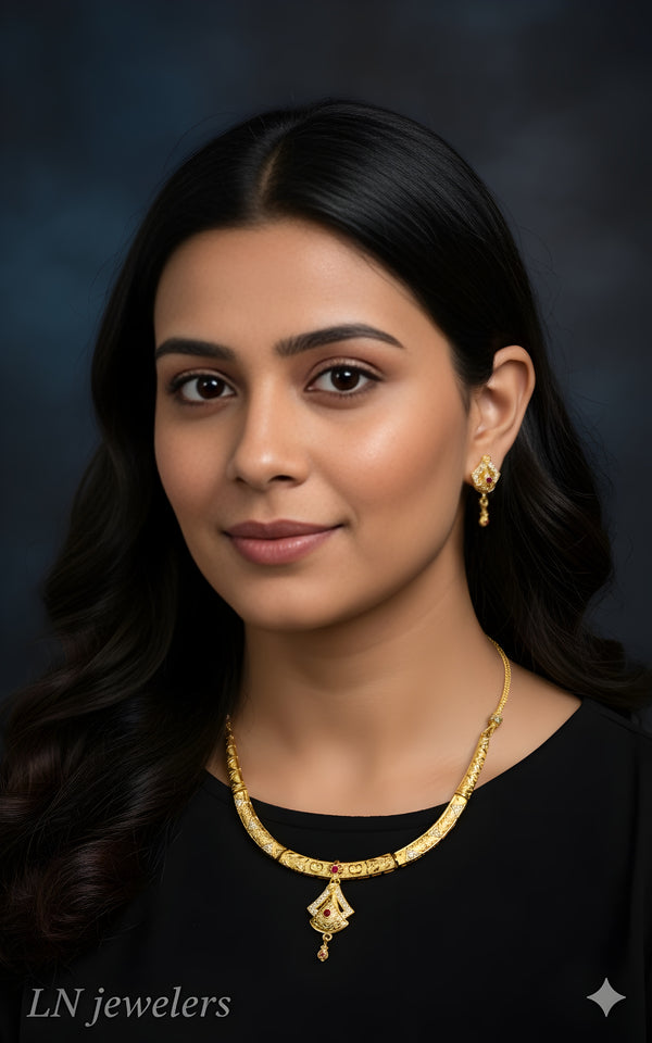 1GM GOLD SHORT NECKLACE