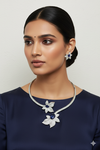 AD FLOWER STYLE NECKLACE SET