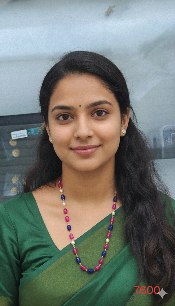 MOTI MALA WITH 1GM 24K